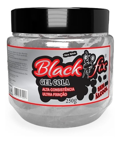 Gel Cola Cabelo Black Fix 250gr Tampa Rosca - Perfumila Presentes