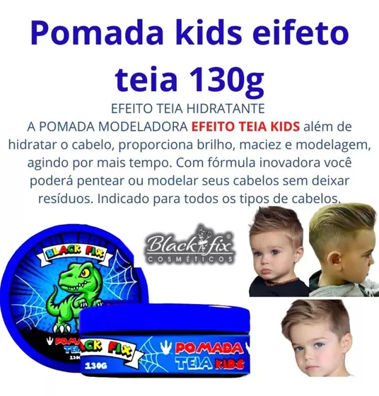 Pomada Kids Teia Efeito Hidratante Black Fix - Perfumila Presentes