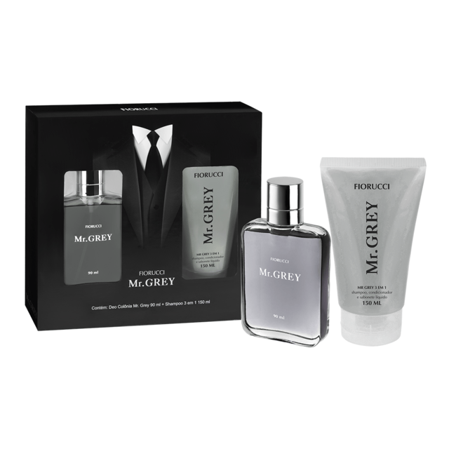 Kit Mr. Grey - Deo Colônia 90ml + Shampoo 3 em 1 150ml