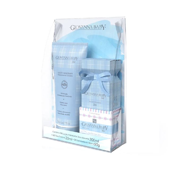 Kit Giovanna Baby Blue Colônia Hidratante e Sabonete