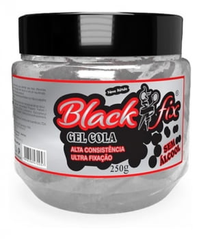 Gel Cola Cabelo Black Fix 250gr Tampa Rosca