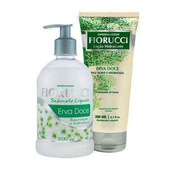 Fiorucci Erva Doce Kit – 1 Sabonete Líquido Fiorucci Erva Doce 500ml + 1 Loção Hidratante Fiorucci Erva Doce 200ml