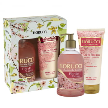 FIORUCCI FLOR DE CEREJEIRA KIT – 1 SABONETE LÍQUIDO FIORUCCI 500ML + 1 LOÇÃO HIDRATANTE FIORUCCI 200ML