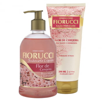 FIORUCCI FLOR DE CEREJEIRA KIT – 1 SABONETE LÍQUIDO FIORUCCI 500ML + 1 LOÇÃO HIDRATANTE FIORUCCI 200ML