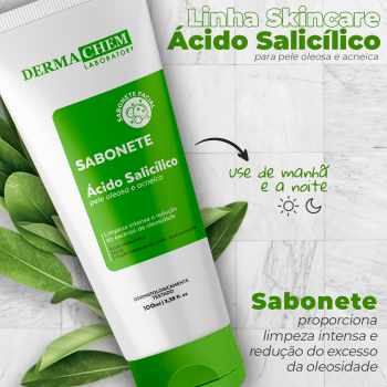 Kit 2 Sabonetes Facial Pele Oleosa Espinha Ácido Salicílico