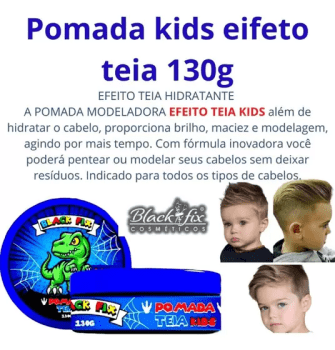 Pomada Kids Teia Efeito Hidratante Black Fix