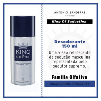 King of Seduction Desodorante Antonio Banderas - Desodorante Masculino - 150ml