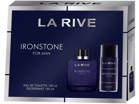 Kit Perfume Ironstone Masculino 100ml +Desod 150ml La Rive